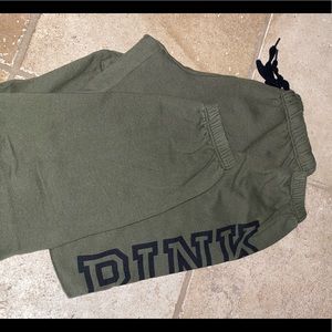 PINK Victoria’s Secret olive green sweatpants